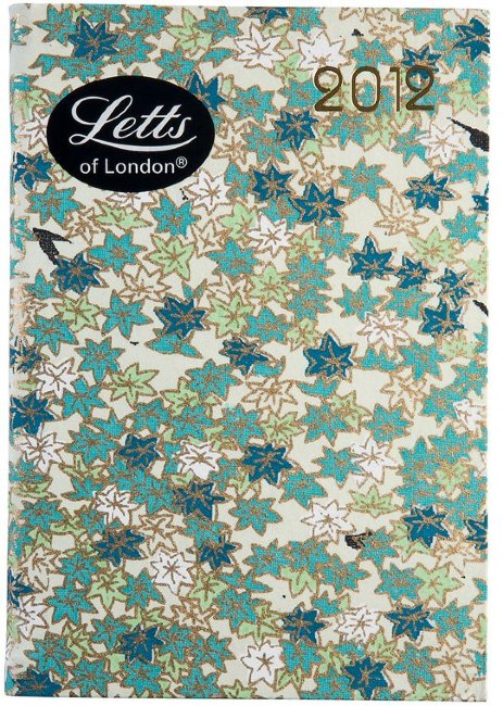 Еженедельник LETTS KYOTO, 120 х 80 мм, зеленый цветочный рисунок