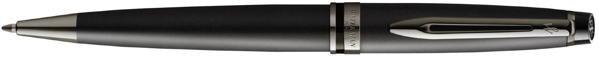 Ручка шариковая Waterman Expert DeLuxe Metallic Black RT M синие чернила