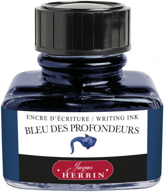 Чернила в банке Herbin, 30 мл, Bleu des profondeurs Сине-черный Чернила в банке Herbin, 30 мл, Bleu des profondeurs Сине-черный