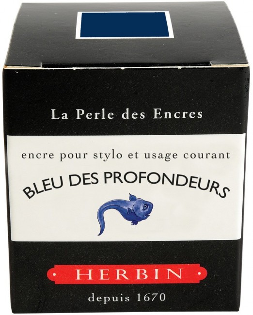 Чернила в банке Herbin, 30 мл, Bleu des profondeurs Сине-черный Чернила в банке Herbin, 30 мл, Bleu des profondeurs Сине-черный