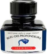 Чернила в банке Herbin, 30 мл, Bleu des profondeurs Сине-черный