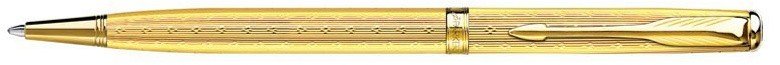 Шариковая ручка Parker Sonnet Chiselled Slim K432, Golden GT
