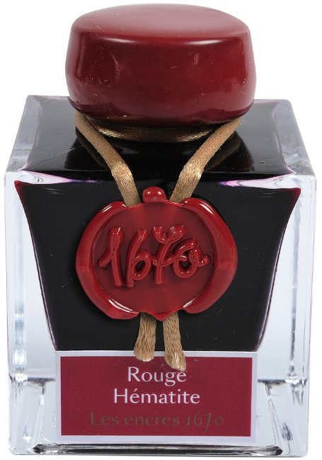 Чернила в банке Herbin Prestige 1670, 50 мл, Rouge Hematite Красный с золотыми блестками Чернила в банке Herbin Prestige 1670, 50 мл, Rouge Hematite Красный с золотыми блестками
