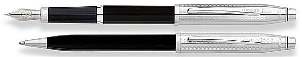 Набор Cross Century II перьевая и шариковая ручки Black Lacquer/Chrome Набор Cross Century II перьевая и шариковая ручки Black Lacquer/Chrome
