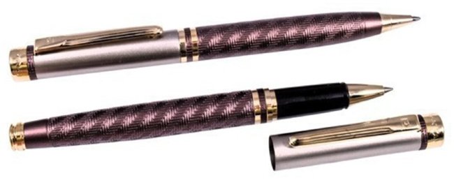 Набор: ручка шариковая и роллер Pierre Cardin Pen and Pen матовый коричневый, серебристый Набор: ручка шариковая и роллер Pierre Cardin Pen and Pen матовый коричневый, серебристый