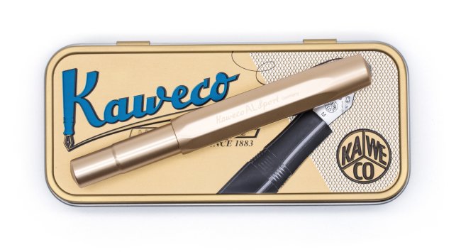 Ручка перьевая AL Sport Gold Edition алюминиевый корпус в подарочном футляре