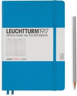 Записная книжка Leuchtturm A5 (в линейку), 251 стр., твердая обложка, лазурная