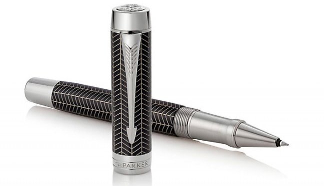 Ручка-роллер Parker Duofold Prestige T307, Black Chevron CT Ручка-роллер Parker Duofold Prestige T307, Black Chevron CT