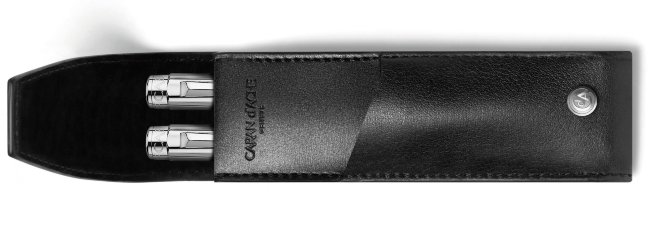 Футляр кожаный для 2-х ручек Caran d'Ache Haute Maroquinerie, черный Футляр кожаный для 2-х ручек Caran d'Ache Haute Maroquinerie, черный