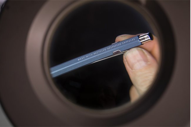 Ручка шариковая Caran d'Ache Office 849 Nespresso Blue Darkhan, подарочная коробка Ручка шариковая Caran d'Ache Office 849 Nespresso Blue Darkhan, подарочная коробка