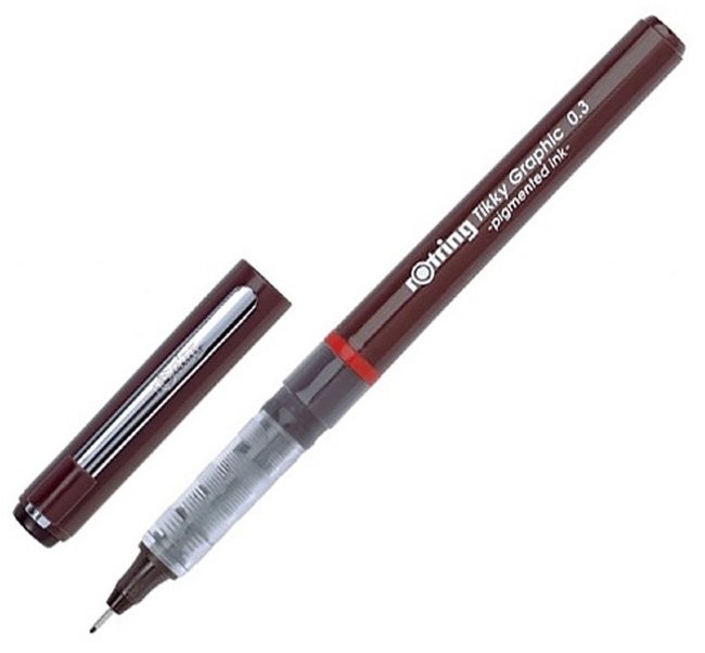 Ручка капиллярная Rotring Tikky Graphic 1904753 0.3мм, черные чернила Ручка капиллярная Rotring Tikky Graphic 1904753 0.3мм, черные чернила
