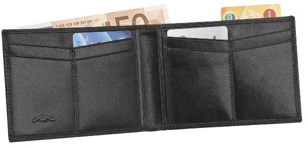 Портмоне Visconti горизонтальное, 12 отделений, черный Портмоне Visconti горизонтальное, 12 отделений, черный