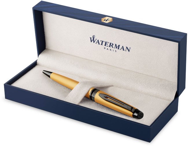 Ручка шариковая Waterman Expert DeLuxe Metallic Gold RT M синие чернила Ручка шариковая Waterman Expert DeLuxe Metallic Gold RT M синие чернила