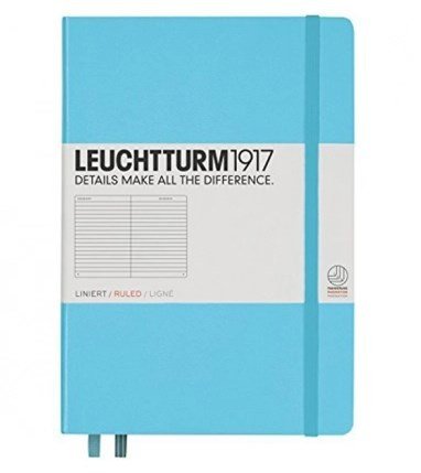 Записная книжка Leuchtturm A5 (в линейку), 251 стр., твердая обложка, холодно-синяя