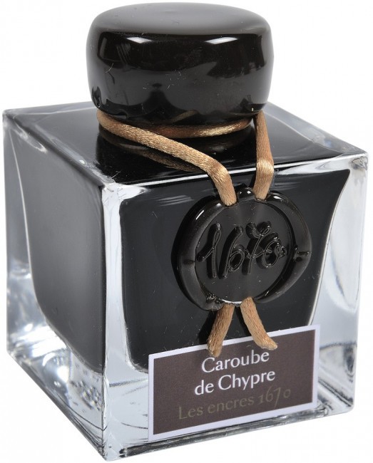 Чернила в банке Herbin Prestige 1670, 50 мл, Caroube de Chypre Коричневый с золотыми блестками