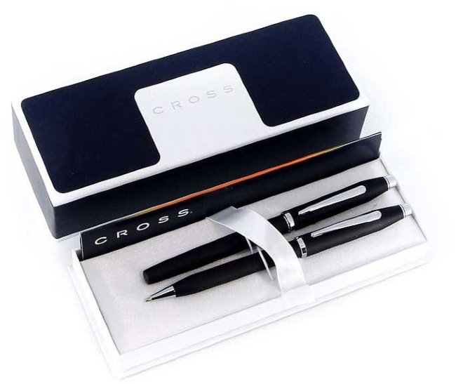 Набор Cross Сentury II перьевая и шариковая ручки Matte Black CT Набор Cross Сentury II перьевая и шариковая ручки Matte Black CT