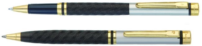Набор: ручка шариковая и роллер Pierre Cardin Pen and Pen, черный, серебристый