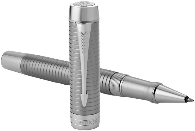 Ручка-роллер Parker Duofold T308 Prestige, Ruthenium Chiselled CT Ручка-роллер Parker Duofold T308 Prestige, Ruthenium Chiselled CT