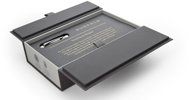 Ручка-роллер Parker Duofold T308 Prestige, Ruthenium Chiselled CT Ручка-роллер Parker Duofold T308 Prestige, Ruthenium Chiselled CT