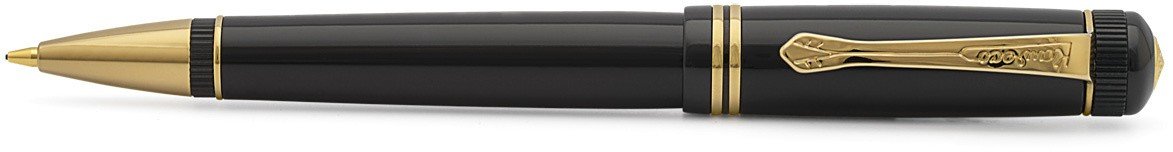Ручка шариковая DIA2 1мм черный корпус с золотистыми вставками