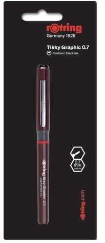 Ручка капиллярная Rotring Tikky Graphic 1904755 0.7мм, черные чернила
