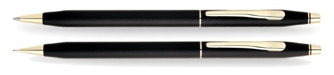 Набор Сross Century Classic: шариковая ручка и механический карандаш, Classic Black