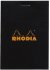 Блокнот Rhodia Basics №11, A7, клетка, 80 г, черный