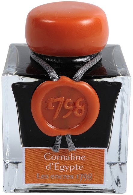 Чернила в банке Herbin Prestige 1798, 50 мл, Coraline d'Egypte Оранжевый с серебряными блестками Чернила в банке Herbin Prestige 1798, 50 мл, Coraline d'Egypte Оранжевый с серебряными блестками