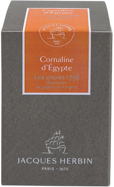 Чернила в банке Herbin Prestige 1798, 50 мл, Coraline d'Egypte Оранжевый с серебряными блестками Чернила в банке Herbin Prestige 1798, 50 мл, Coraline d'Egypte Оранжевый с серебряными блестками
