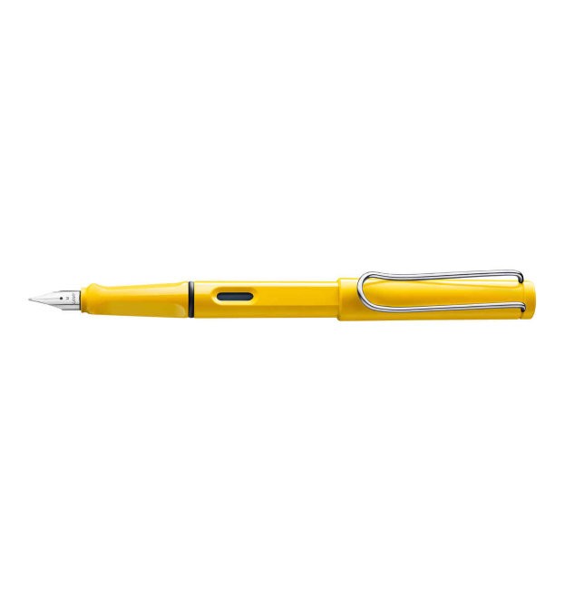 Комплект: Ручка перьевая Lamy Safari желтый, картриджи разных цветов 8 шт.