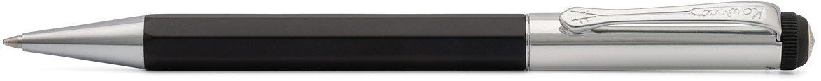 Ручка шариковая Elegance 1мм черный корпус с хромированными вставками
