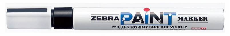 Маркеры перманентные Zebra PAINT MOP-200MZ-BK (10 штук)