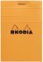 Блокнот Rhodia Basics №11, A7, клетка, 80 г, оранжевый
