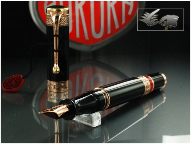 Перьевая ручка Aurora Dante Inferno Limited Edition, Black GT Перьевая ручка Aurora Dante Inferno Limited Edition, Black GT