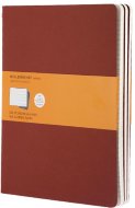 Блокнот Moleskine CAHIER JOURNAL XLarge, линейка, клюквенный (3шт)