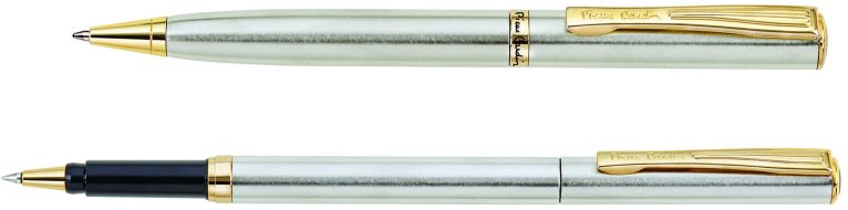 Набор: ручка шариковая и роллер Pierre Cardin Pen and Pen, серебристый