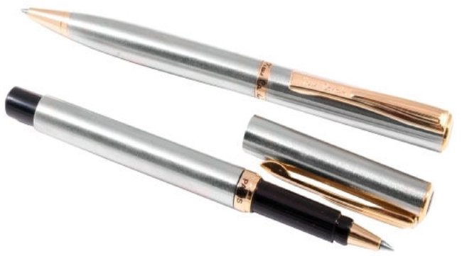 Набор: ручка шариковая и роллер Pierre Cardin Pen and Pen, серебристый Набор: ручка шариковая и роллер Pierre Cardin Pen and Pen, серебристый
