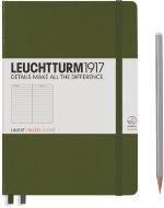Записная книжка Leuchtturm A5 (в линейку), 251 стр., твердая обложка, хаки