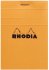 Блокнот Rhodia Basics №11, A7, линейка, 80 г, оранжевый