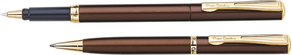 Набор: ручка шариковая и роллер Pierre Cardin Pen and Pen, коричневый