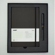 Комплект: Ручка перьевая Lamy Safari Умбра, Записная книжка, мягкий переплет, А5, умбра