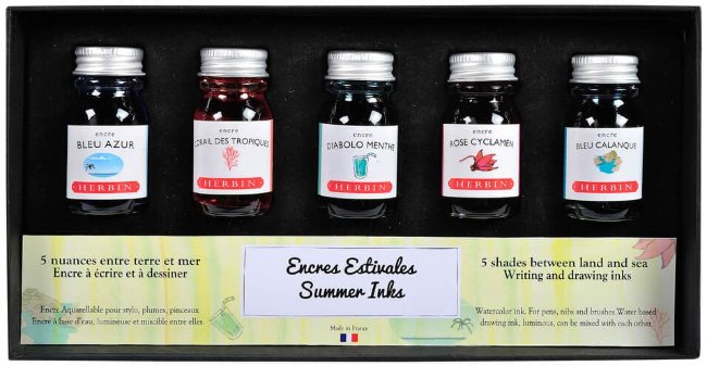 Набор чернил Herbin Summer, 5х10 мл Набор чернил Herbin Summer, 5х10 мл