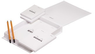 Набор Rhodia (блокноты + карандаши), белый Набор Rhodia (блокноты + карандаши), белый