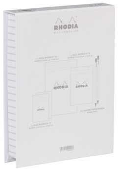 Набор Rhodia (блокноты + карандаши), белый Набор Rhodia (блокноты + карандаши), белый