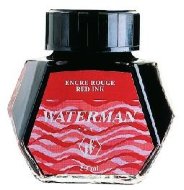 Флакон с чернилами для перьевой ручки Waterman, красный