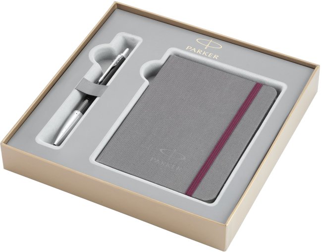 Подарочный набор: шариковая ручка Parker Urban Premium Ebony Metal Chiselled CT + блокнот Подарочный набор: шариковая ручка Parker Urban Premium Ebony Metal Chiselled CT + блокнот