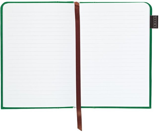 Записная книжка Cross, A5, зеленая, мини ручка, 250 страниц в линейку