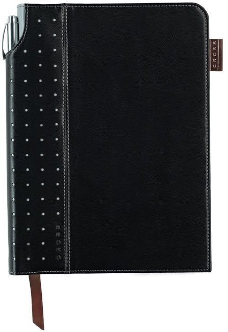 Записная книжка Cross, A5, черная, мини ручка, 250 страниц в линейку Записная книжка Cross, A5, черная, мини ручка, 250 страниц в линейку