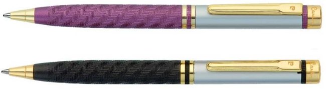 Набор: ручка шариковая и роллер Pierre Cardin Pen and Pen, черный, лиловый, серебристый Набор: ручка шариковая и роллер Pierre Cardin Pen and Pen, черный, лиловый, серебристый