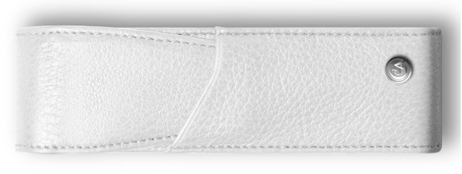 Футляр кожаный для 2-х ручек Caran d'Ache Leman, белый Футляр кожаный для 2-х ручек Caran d'Ache Leman, белый